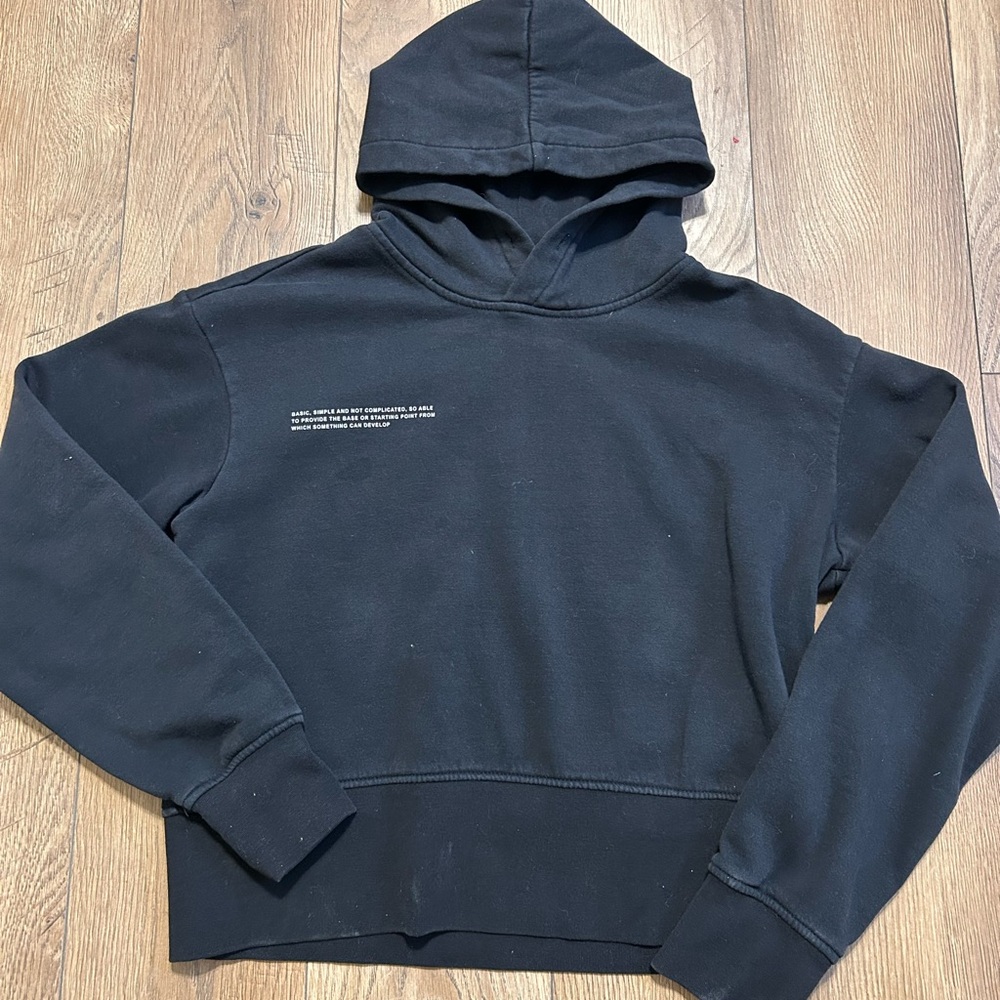 Black Cropped Hoodie